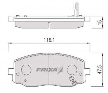 Колодки тормозные передние (4шт.) FRIXA Hyundai i10 (PA,  BA), KIA Picanto (1 SA хэтчбэк 5 дв.,  2 TA хэтчбэк 5 дв.,  2 TA хэтчбэк 3 дв.,  3 JA хэтчбэк 5 дв.)