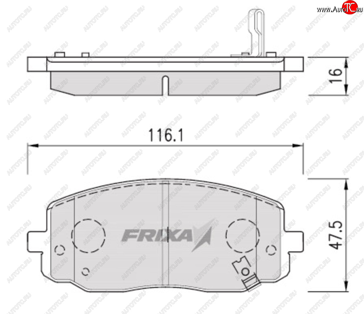 1 439 р. Колодки тормозные передние (4шт.) FRIXA KIA Picanto 3 JA хэтчбэк 5 дв. дорестайлинг (2017-2021)  с доставкой в г. Краснодар