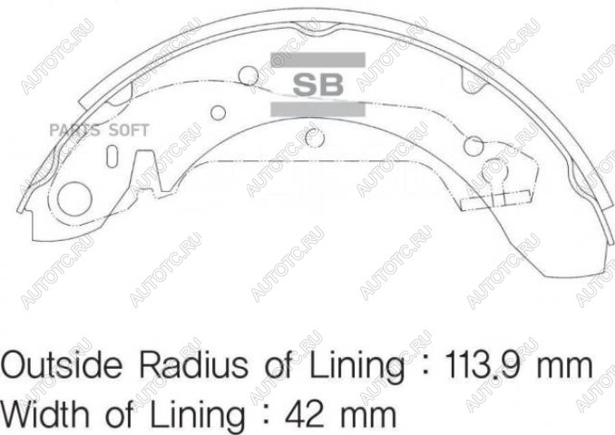 1 199 р. Колодки тормозные задние барабанные (4шт.) SANGSIN  Hyundai Sonata  Y3 (1996-1998) рестайлинг  с доставкой в г. Краснодар