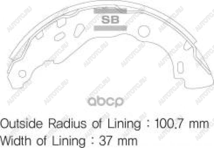 2 559 р. Колодки тормозные задние барабанные (4шт.) SANGSIN Renault Clio B57 дорестайлинг, хэтчбэк 5 дв. (1990-1994)  с доставкой в г. Краснодар