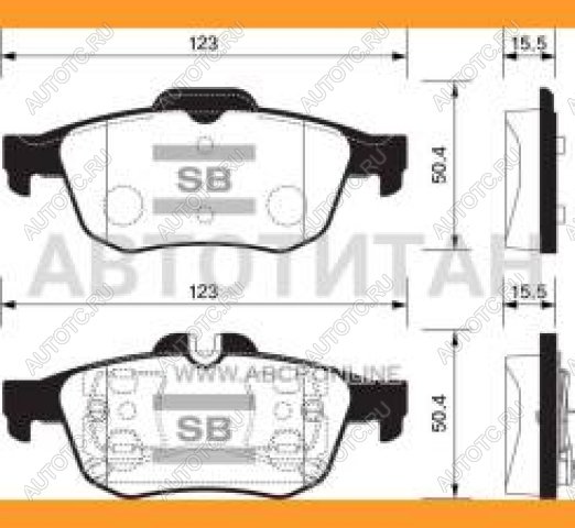 1 639 р. Колодки тормозные задние (4шт.) SANGSIN Nissan Primera 3 седан P12 (2001-2008)  с доставкой в г. Краснодар