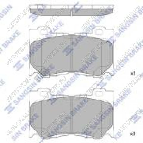 1 899 р. Колодки тормозные передние (4шт.) SANGSIN INFINITI FX50 S51 дорестайлинг (2008-2011)  с доставкой в г. Краснодар