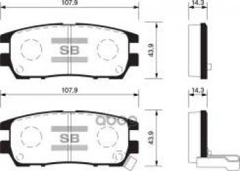 1 259 р. Колодки тормозные задние (4шт.) SANGSIN Mitsubishi Pajero 2 V30/V40 5 дв. дорестайлинг (1991-1997)  с доставкой в г. Краснодар. Увеличить фотографию 1