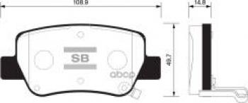 Колодки тормозные задние (4шт.) SANGSIN Toyota (Тойота) Avensis (Авенсис) ( T270 седан,  T270 универсал) (2008-2018) T270 седан, T270 универсал дорестайлинг, дорестайлинг, 1-ый рестайлинг, 1-ый рестайлинг, 2-ой рестайлинг, 2-ой рестайлинг