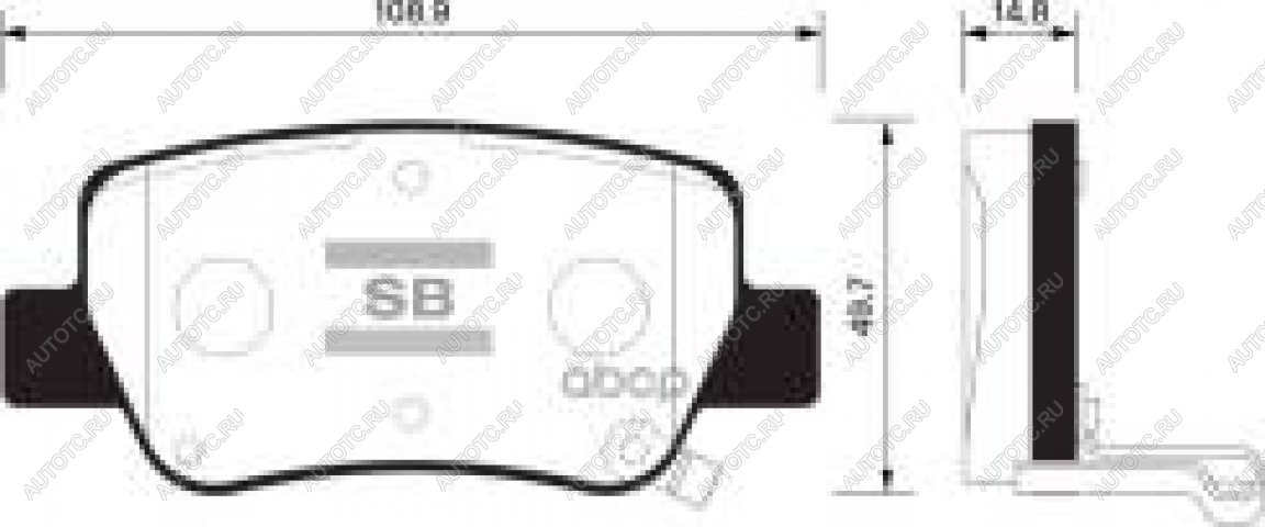 1 499 р. Колодки тормозные задние (4шт.) SANGSIN Toyota Avensis T270 универсал 2-ой рестайлинг (2015-2018)  с доставкой в г. Краснодар