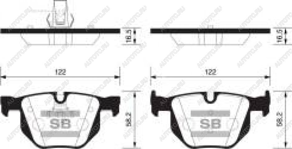 2 459 р. Колодки тормозные задние (4шт.) SANGSIN  BMW 3 серия  E90 - 5 серия  E60  с доставкой в г. Краснодар