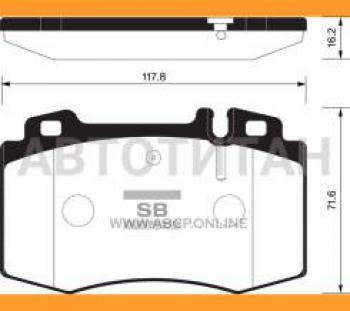 Колодки тормозные передние (4шт.) SANGSIN  C-Class  W203, CLK class  W209, E-Class  W211, S class  W220