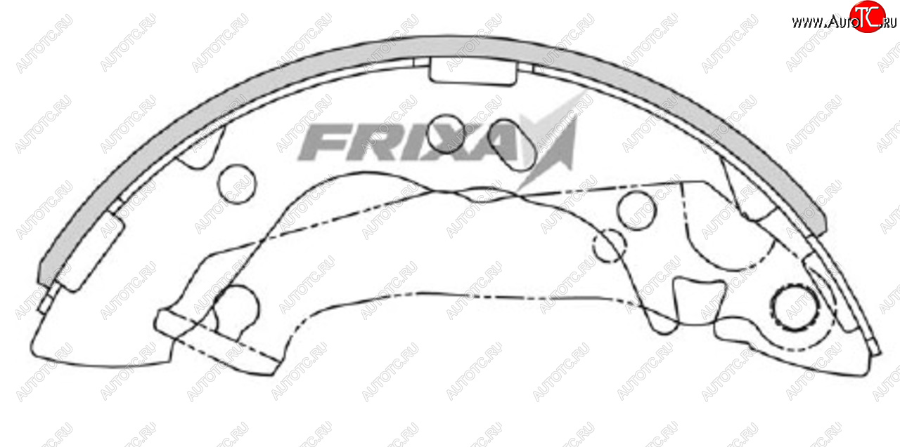 1 099 р. Колодки тормозные задние барабанные (4шт.) HANKOOK FRIXA Hyundai Accent седан ТагАЗ (2001-2012)  с доставкой в г. Краснодар