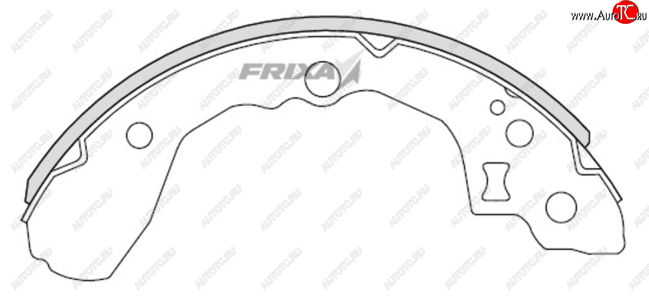 859 р. Колодки тормозные задние барабанные (4шт.) HANKOOK FRIXA KIA Rio 4 FB дорестайлинг седан (2016-2020)  с доставкой в г. Краснодар