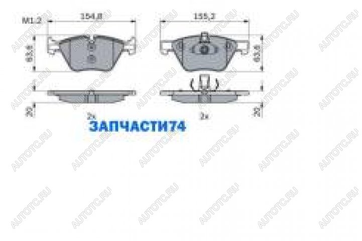 1 999 р. Колодки тормозные передние (4шт.) BOSCH BMW 3 серия E90 седан дорестайлинг (2004-2008)  с доставкой в г. Краснодар