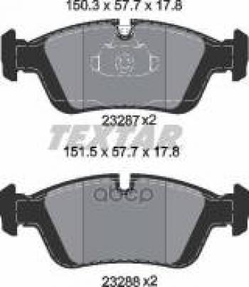 3 599 р. Колодки тормозные передние (4шт.) TEXTAR  BMW 3 серия ( E36,  E46) - Z4  E85  с доставкой в г. Краснодар. Увеличить фотографию 1