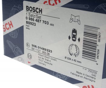 2 749 р. Колодки тормозные задние барабанны (4шт.) BOSCH Opel Corsa D дорестайлинг, хэтчбэк 3 дв. (2006-2010)  с доставкой в г. Краснодар. Увеличить фотографию 4