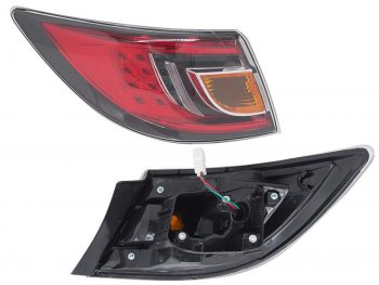 Фонарь задний левый (внешний, LED) SAT Mazda (Мазда) 6  GH (2007-2010) GH дорестайлинг лифтбэк, дорестайлинг седан, дорестайлинг универсал  (красный)