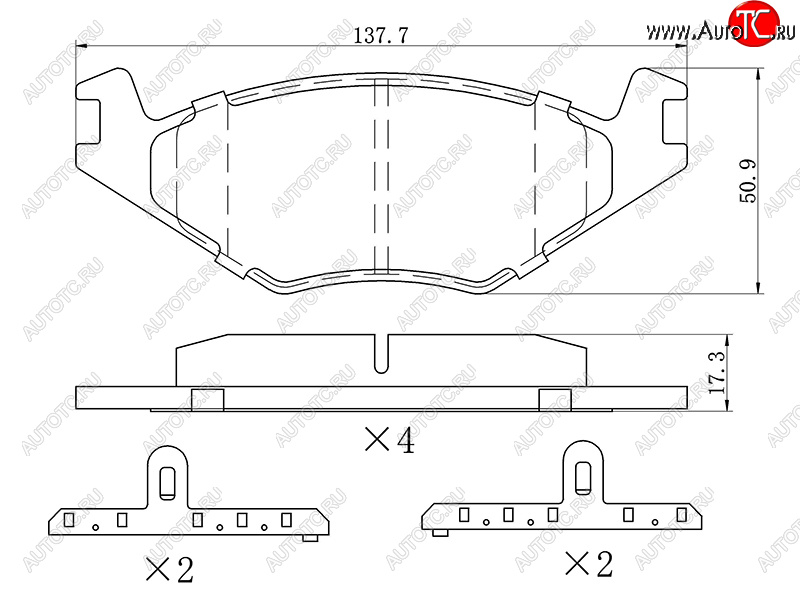 1 189 р. Колодки тормозные перед FL-FR SAT  Volkswagen Jetta  А2 - Polo  Mk3  с доставкой в г. Краснодар