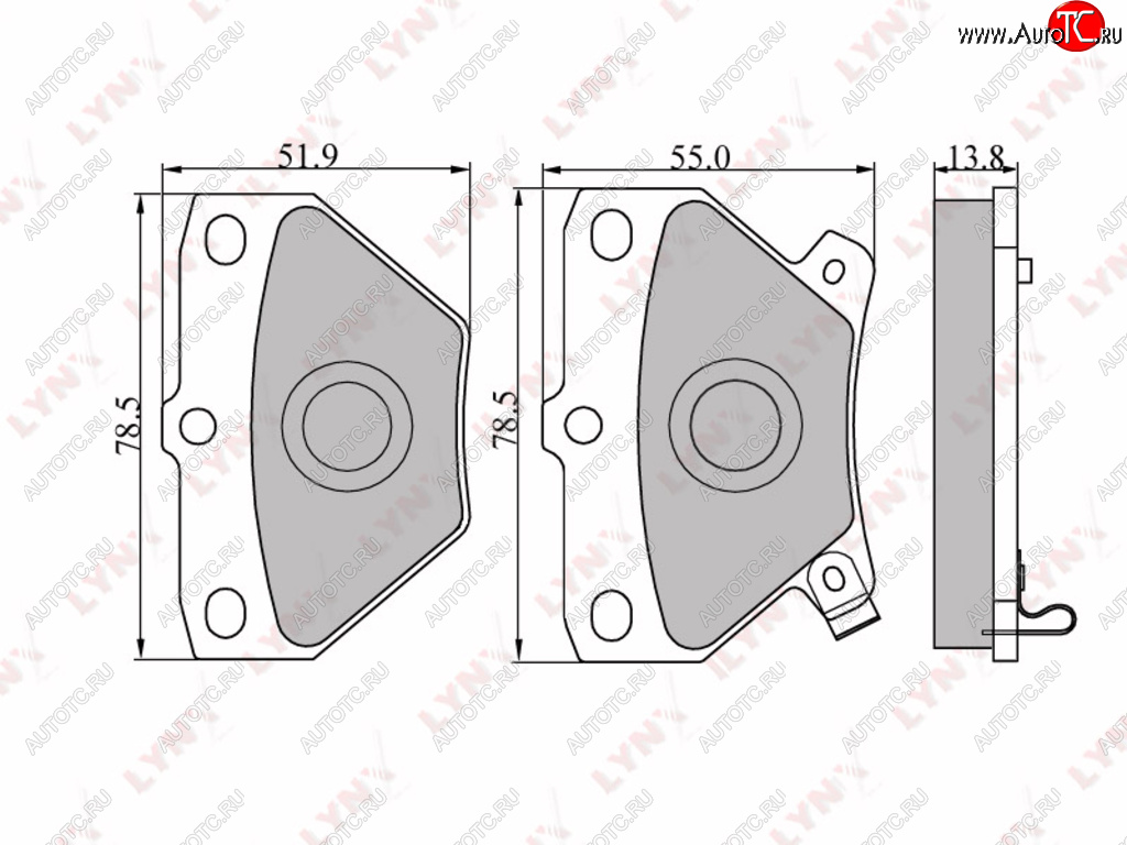 949 р. Колодки тормозные задние(4шт.) LYNX  Toyota Celica (T180,  T210,  T230), Celsior (F20), Corolla (E110,  E120,  E130,  E150,  E140,  E170,  E180,  E210), Yaris (XP10,  XP90,  XP130,  XP210)  с доставкой в г. Краснодар