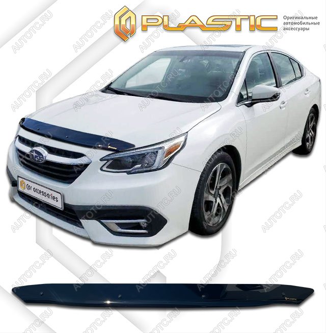 1 839 р. Дефлектор капота CA-Plastic  Subaru Legacy  BN/B15 (2017-2024) рестайлинг седан (Classic черный)  с доставкой в г. Краснодар