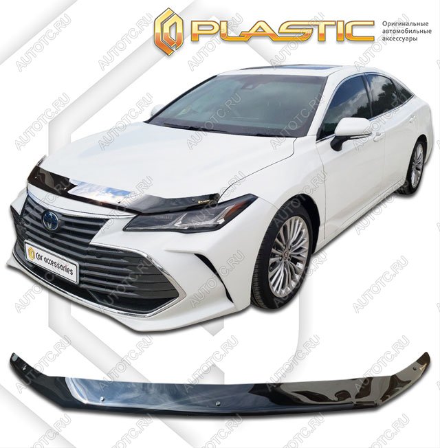 2 079 р. Дефлектор капота CA-Plastic  Toyota Avalon  XX50 (2018-2023) (Classic черный)  с доставкой в г. Краснодар