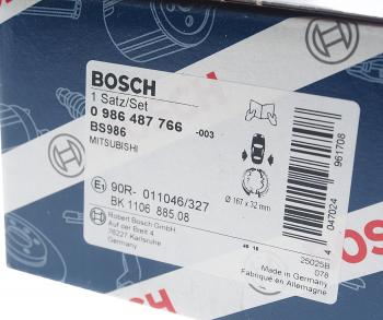 2 899 р. Колодки тормозные задние барабанные (4шт.) BOSCH CITROEN C4 B7 хэтчбэк 5 дв. (2011-2018)  с доставкой в г. Краснодар. Увеличить фотографию 4