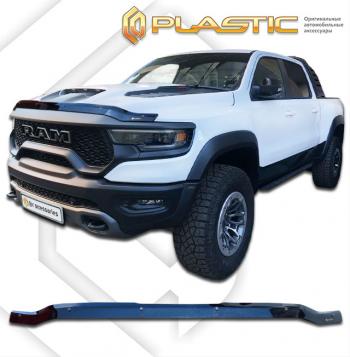 2 189 р.  Дефлектор капота CA-Plastiс  RAM 1500  DT (2018-2024) CREW Cab (серия Classic черный)  с доставкой в г. Краснодар. Увеличить фотографию 2