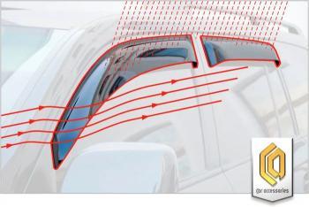 2 299 р. Дефлектора окон CA-Plastic  Cadillac Escalade  GMT 1XX (2020-2022)   (серия  Comfort серебро)  с доставкой в г. Краснодар. Увеличить фотографию 2