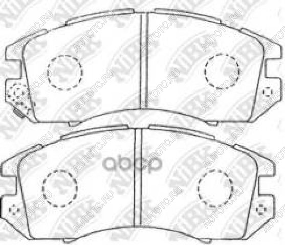 1 899 р. Колодки тормозные задние (4шт.) NIBK  Subaru Impreza  GC (1992-2000) седан  с доставкой в г. Краснодар