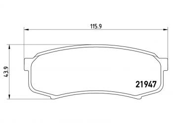 Колодки тормозные задние BAIKOR Toyota Land Cruiser Prado J120 (2002-2009)