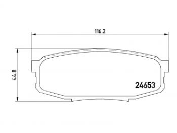 Колодки тормозные задние BAIKOR Toyota Sequoia XK60 рестайлинг (2017-2022)