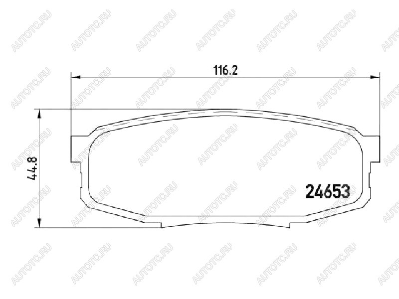 4 299 р. Колодки тормозные задние BAIKOR Toyota Sequoia XK60 дорестайлинг (2007-2017)  с доставкой в г. Краснодар