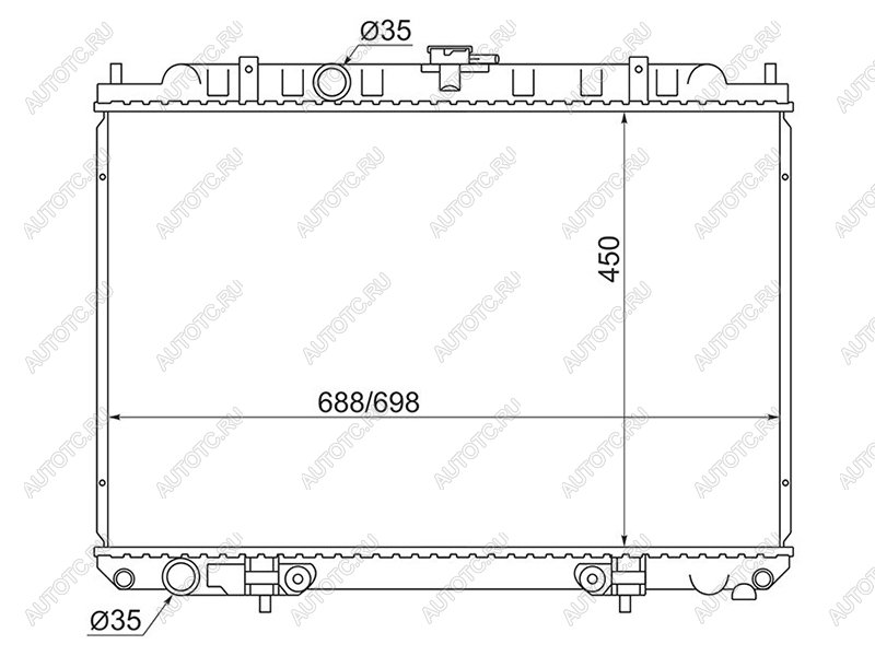 6 649 р. Радиатор SAT  Nissan Liberty - X-trail  1 T30  с доставкой в г. Краснодар