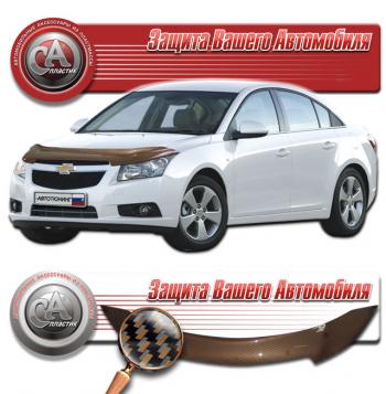 Дефлектор капота CA-Plastic Chevrolet (Шевролет) Cruze (Круз)  J300 (2009-2015) J300 седан дорестайлинг, седан рестайлинг