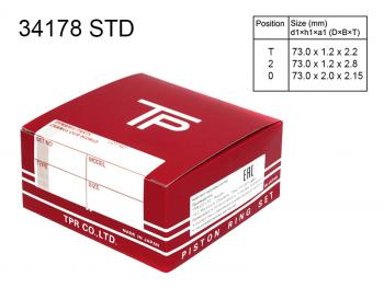 Кольца поршневые (комплект) STD CR14DE TPR Nissan (Нисан) Cube (Куб)  2 (2002-2008) 2