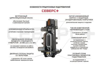 7 249 р. Подогреватель предпусковой электрический (3.0кВт с монтажным комплектом ЛИДЕР) СЕВЕРС+ Audi A4 B5 8D2 седан 1-ый рестайлинг (1996-1998)  с доставкой в г. Краснодар. Увеличить фотографию 7