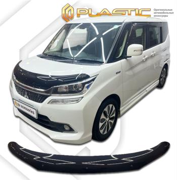 2 059 р. Дефлектор капота (к. Custom) CA-Plastiс Mitsubishi Delica D:2 2 (2015-2025) (серия Classic черный)  с доставкой в г. Краснодар. Увеличить фотографию 2