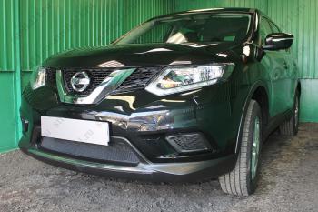 3 399 р. Защита радиатора (низ) Стрелка11 Стандарт  Nissan X-trail  3 T32 (2013-2018) дорестайлинг (черная)  с доставкой в г. Краснодар. Увеличить фотографию 2