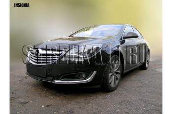 2 899 р. Защита радиатора Стрелка11 Стандарт Opel Insignia A универсал рестайлинг (2013-2017) (черная)  с доставкой в г. Краснодар. Увеличить фотографию 2