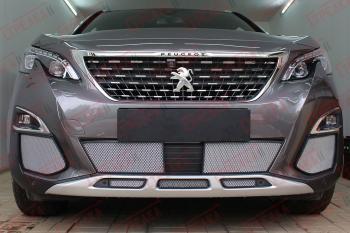 3 299 р. Защита радиатора (боковые) Стрелка11 Стандарт  Peugeot 3008  2 (2016-2024) (хром)  с доставкой в г. Краснодар. Увеличить фотографию 2