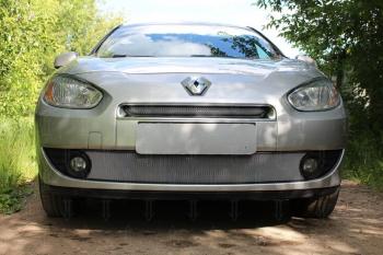 Защита радиатора (верх) Стрелка11 Стандарт   Renault (Рено) Fluence (Флюэнс) (2010-2012) дорестайлинг