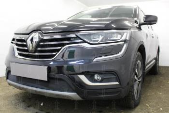 3 899 р. Защита радиатора Стрелка11 Стандарт Renault Koleos 2 (2016-2025) (черная)  с доставкой в г. Краснодар. Увеличить фотографию 2