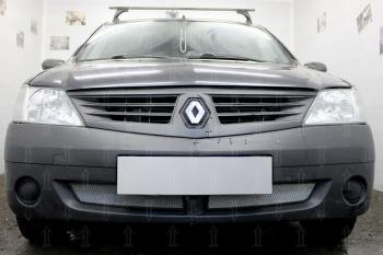 2 899 р. Защита радиатора (низ) Стрелка11 Стандарт  Renault Logan  1 (2004-2010) дорестайлинг (хром)  с доставкой в г. Краснодар. Увеличить фотографию 2