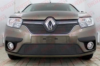 3 179 р. Защита радиатора (низ) Стандарт Renault Logan 2 рестайлинг (2018-2024) (черная)  с доставкой в г. Краснодар. Увеличить фотографию 2