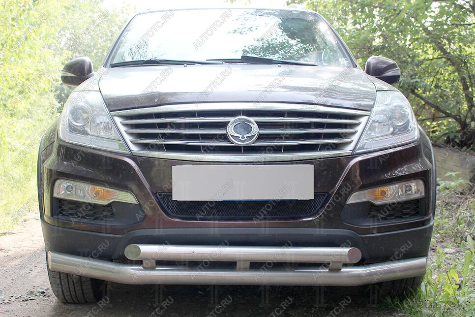 3 099 р. Защита радиатора Стрелка11 Стандарт  SSANGYONG Rexton  Y250 (2006-2012) (черная)  с доставкой в г. Краснодар