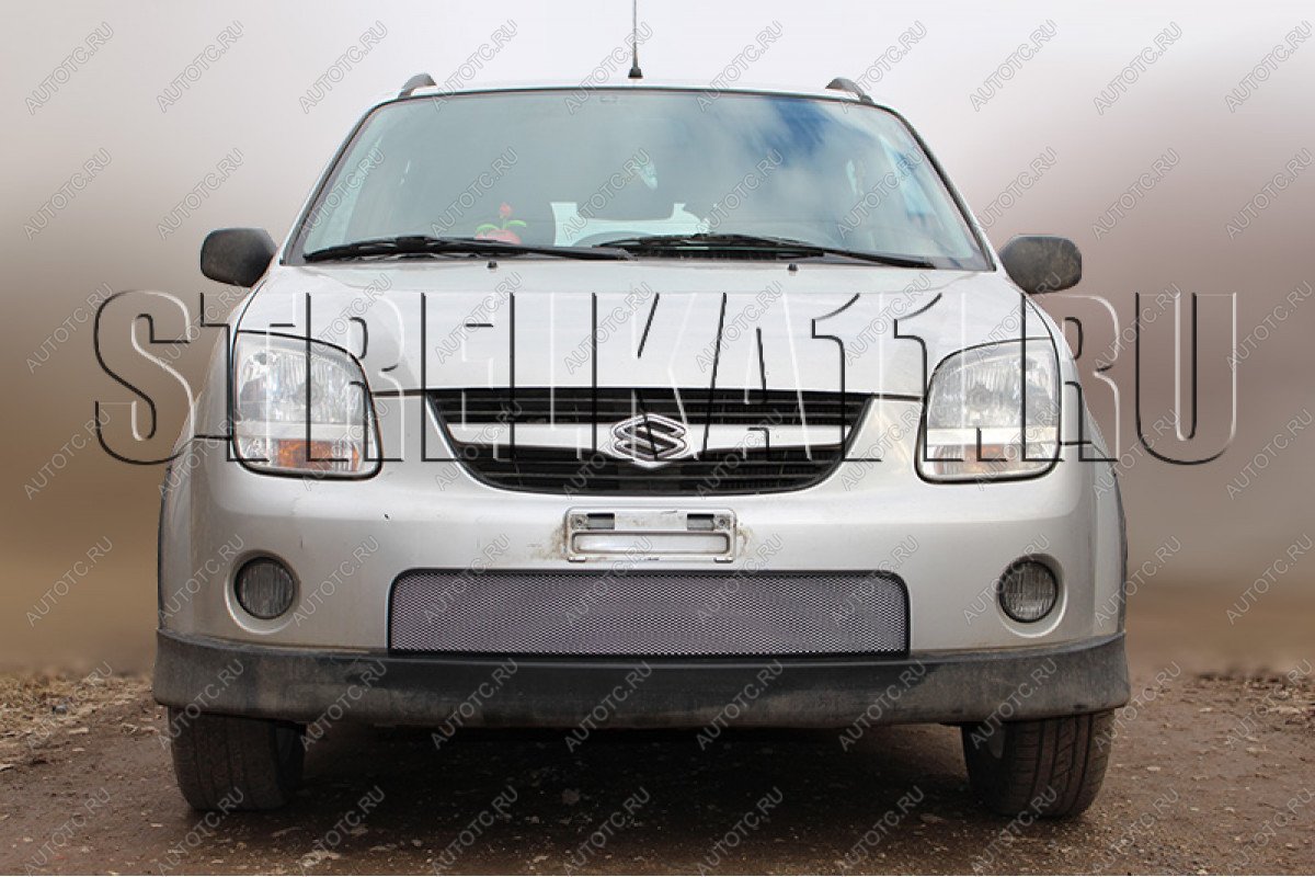 2 999 р. Защита радиатора Стрелка11 Стандарт  Suzuki Ignis (2003-2008) (хром)  с доставкой в г. Краснодар