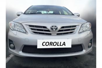  Защита радиатора Стрелка11 Стандарт Toyota (Тойота) Corolla (Королла) ( E140,  E150) (2009-2013) E140, E150 седан рестайлинг, седан рестайлинг