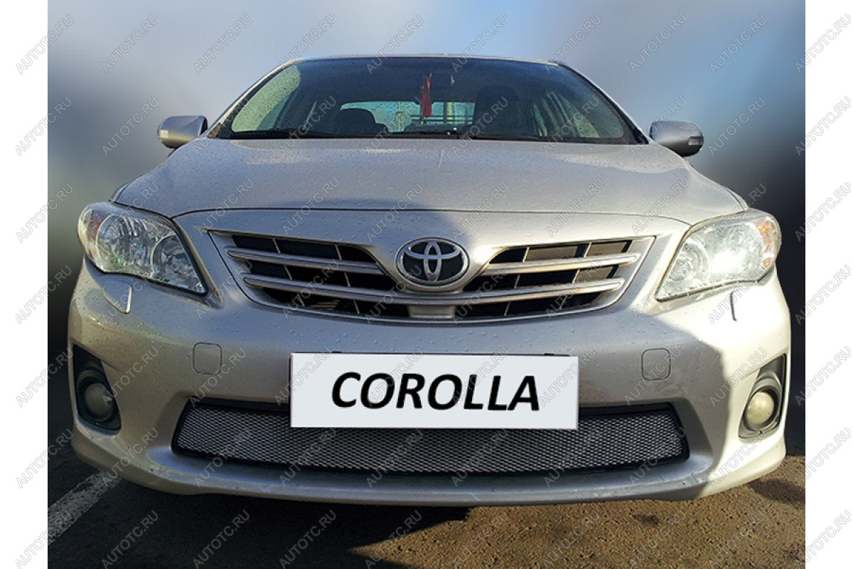 3 099 р. Защита радиатора Стрелка11 Стандарт  Toyota Corolla ( E140,  E150) (2009-2013) седан рестайлинг, седан рестайлинг (хром)  с доставкой в г. Краснодар