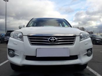 2 899 р. Защита радиатора Стрелка11 Стандарт  Toyota RAV4  XA30 (2010-2013) 5 дв. 2-ой рестайлинг, 5 дв. удлиненный 2-ой рестайлинг (черная)  с доставкой в г. Краснодар. Увеличить фотографию 2