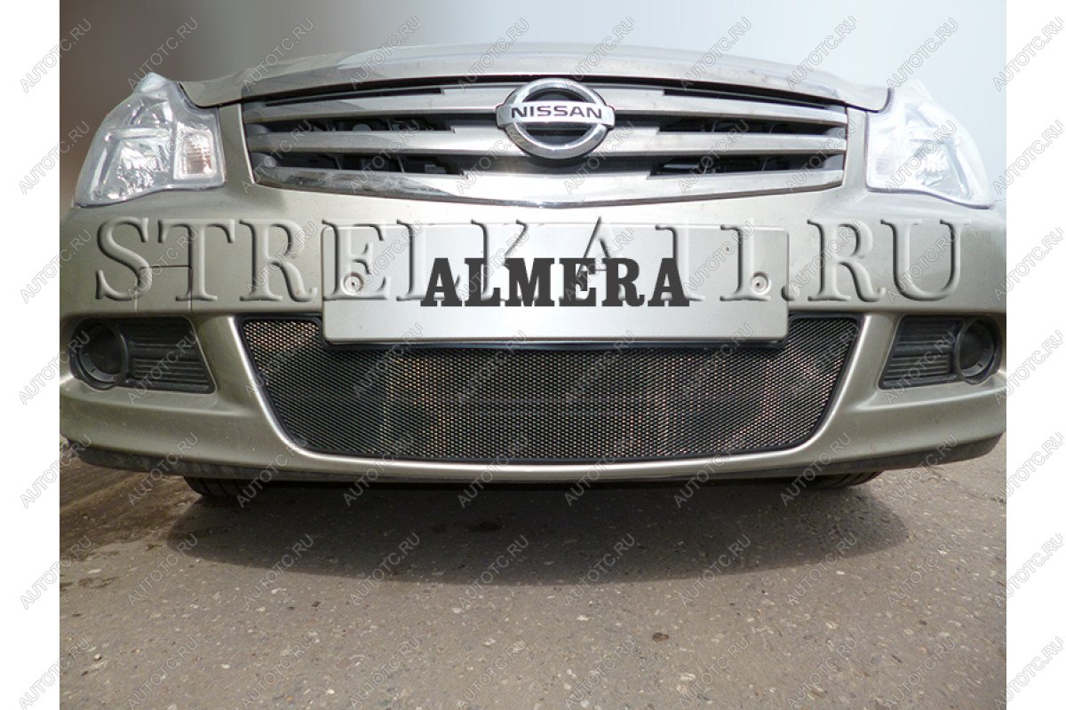 799 р. Зимняя заглушка решетки радиатора Стрелка11  Nissan Almera  G15 (2012-2019) седан (черная)  с доставкой в г. Краснодар