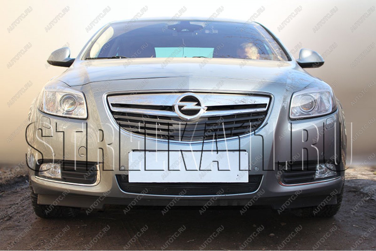 799 р. Зимняя заглушка решетки радиатора Стрелка11  Opel Insignia ( A,  А) (2008-2013) дорестайлинг седан, дорестайлинг универсал, дорестайлинг, хэтчбэк (черная)  с доставкой в г. Краснодар