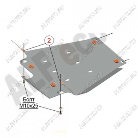 6 299 р. Защита кпп (V-5,7) ALFECO  Toyota Tundra  XK50 (2013-2024) 2-ой рестайлинг (сталь 2 мм)  с доставкой в г. Краснодар