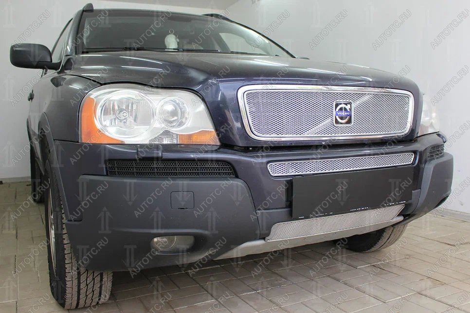 4 999 р. Защита радиатора (низ) Стрелка11 PREMIUM  Volvo XC90  C (2002-2006) дорестайлинг (хром)  с доставкой в г. Краснодар