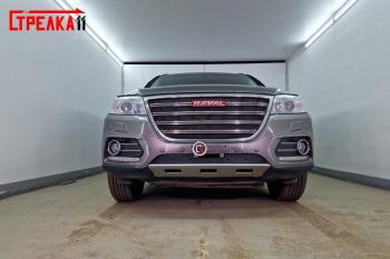 Зимняя заглушка решетки радиатора (низ) Стрелка11 Haval (Хавал) H6 (Н6) (2013-2020)  (черная)